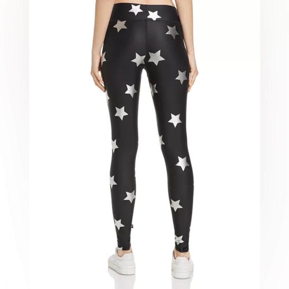 Terez Black and Silver Star Foil Leggings - Picture 2 of 7